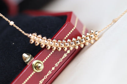 [Kincade Jewelrys]CLASH PINK GOLD NECKLACE