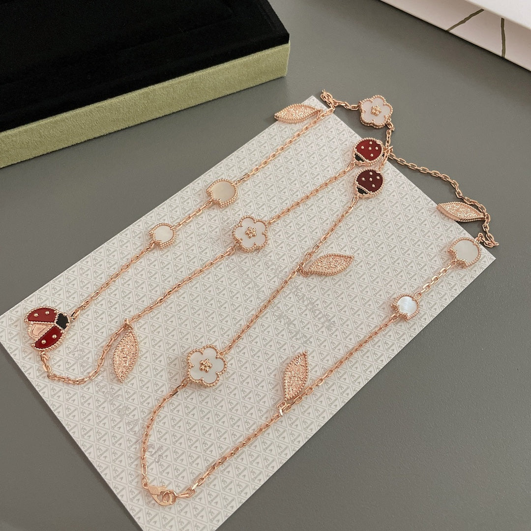 [Kincade Jewelrys] COLLIER LUCKY SPRING 15 MOTIFS EN OR ROSE