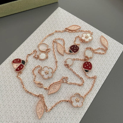 [Kincade Jewelrys] COLLIER LUCKY SPRING 15 MOTIFS EN OR ROSE
