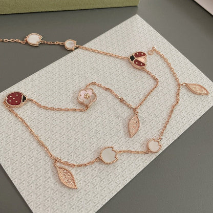 [Kincade Jewelrys] COLLIER LUCKY SPRING 15 MOTIFS EN OR ROSE