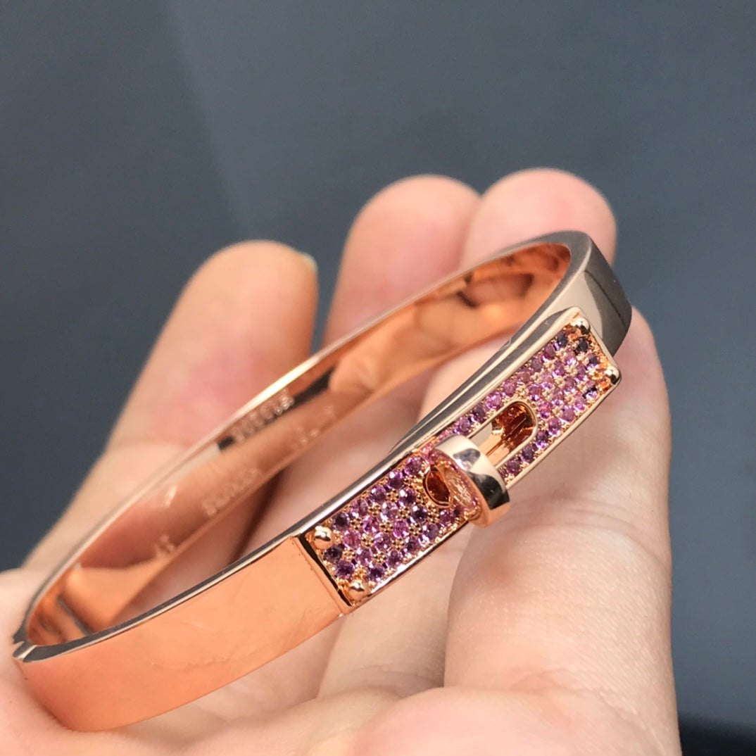 [Bijoux Kincade] BRACELET KELLY DIAMANT ROSE