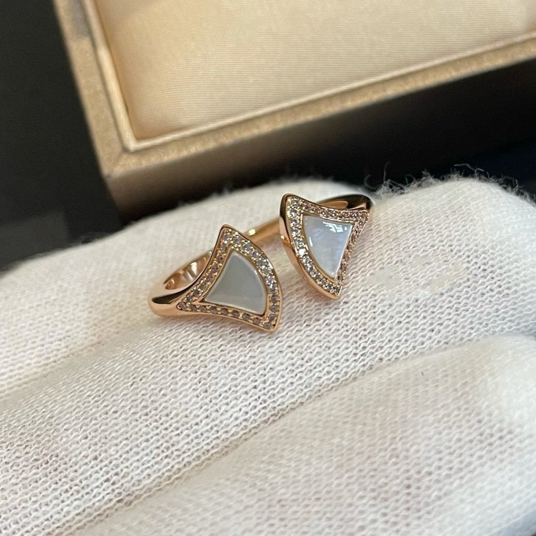 [Kincade Jewelrys] BAGUE OUVERTE DREAM MOP DIAMANT