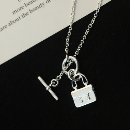 [Kincade Jewelrys]POP H PEDANT SILVER NECKLACE