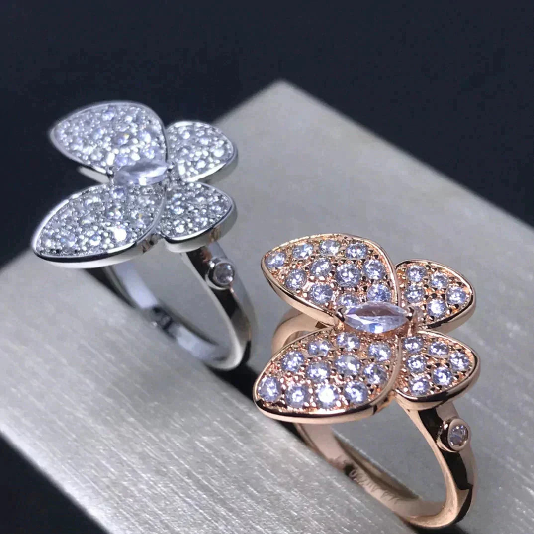 [Kincade Jewelrys] BAGUE PAPILLON EN OR ROSE ET DIAMANT