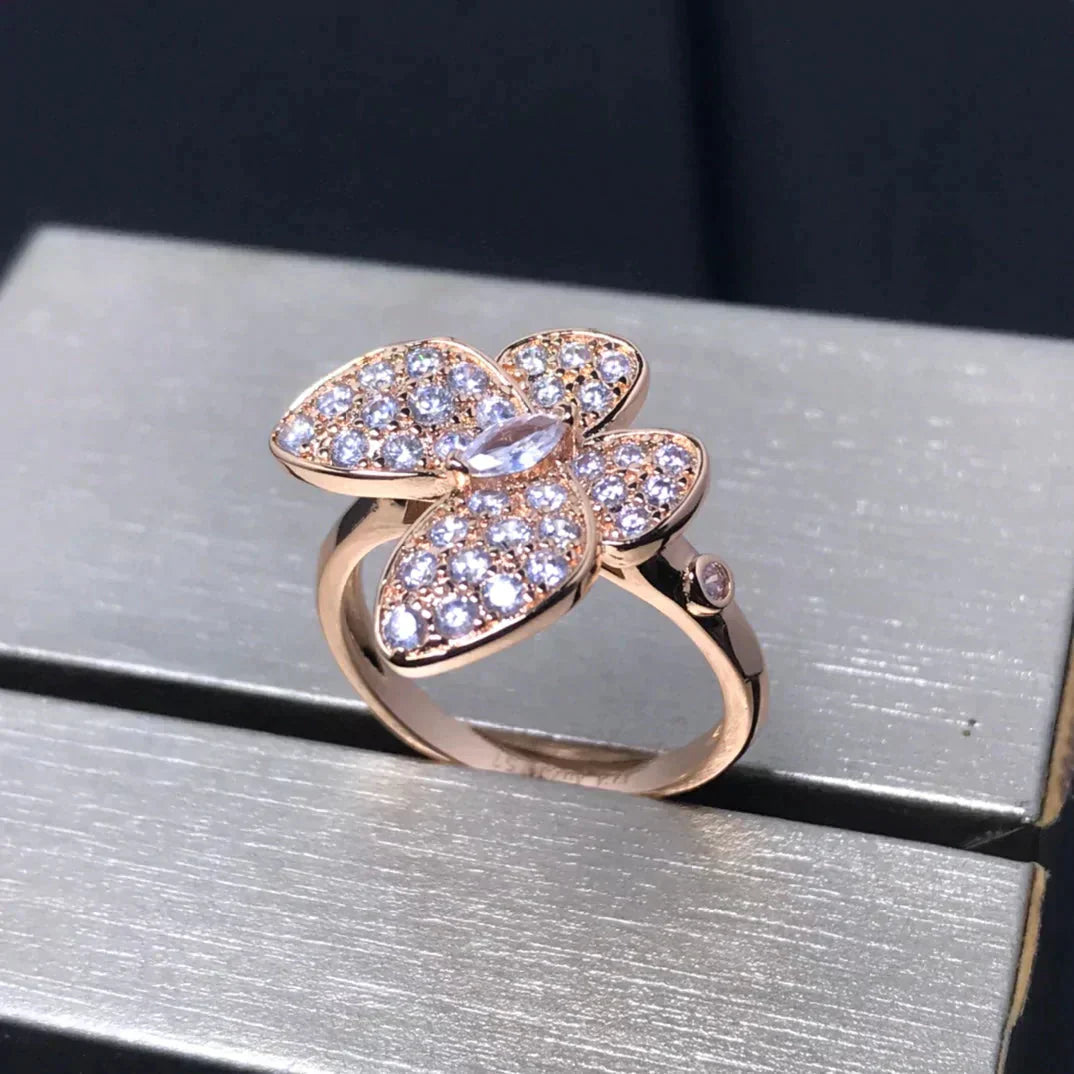 [Kincade Jewelrys] BAGUE PAPILLON EN OR ROSE ET DIAMANT