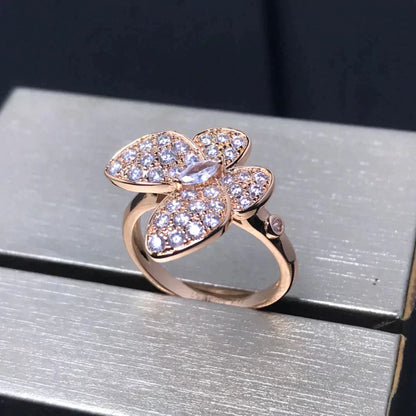 [Kincade Jewelrys] BAGUE PAPILLON EN OR ROSE ET DIAMANT