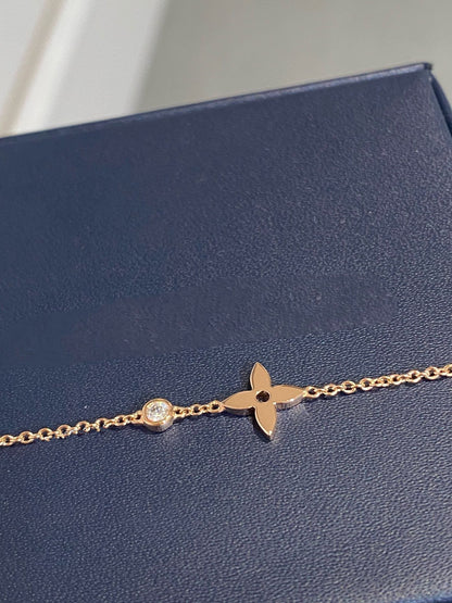 [Kincade Jewelrys] BRACELET EN OR ROSE AVEC DIAMANT ET ÉTOILE