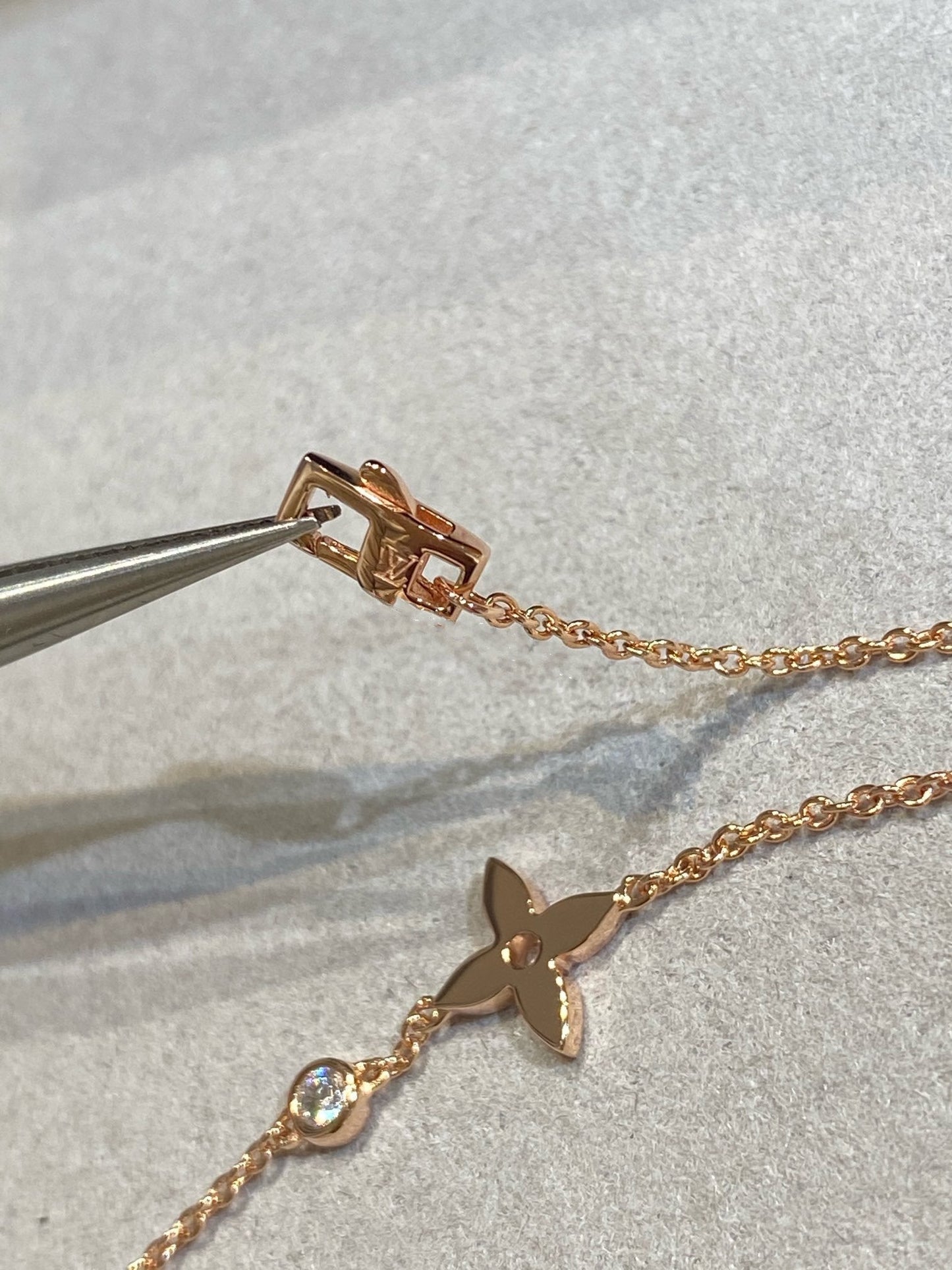 [Kincade Jewelrys] BRACELET EN OR ROSE AVEC DIAMANT ET ÉTOILE