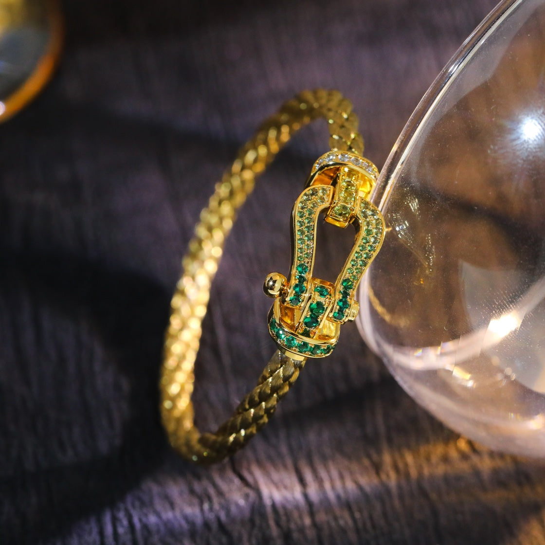 [Kincade Jewelrys]FORCE 10 GOLD GREEN DIAMOND PAVED