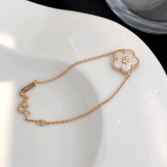 [Kincade Jewelrys] Bracelet en nacre LUCKY SPRING en or rose
