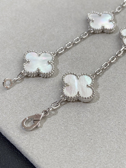 [Kincade Jewelrys]CLOVER SILVER MOP 5 MOTIF BRACELET