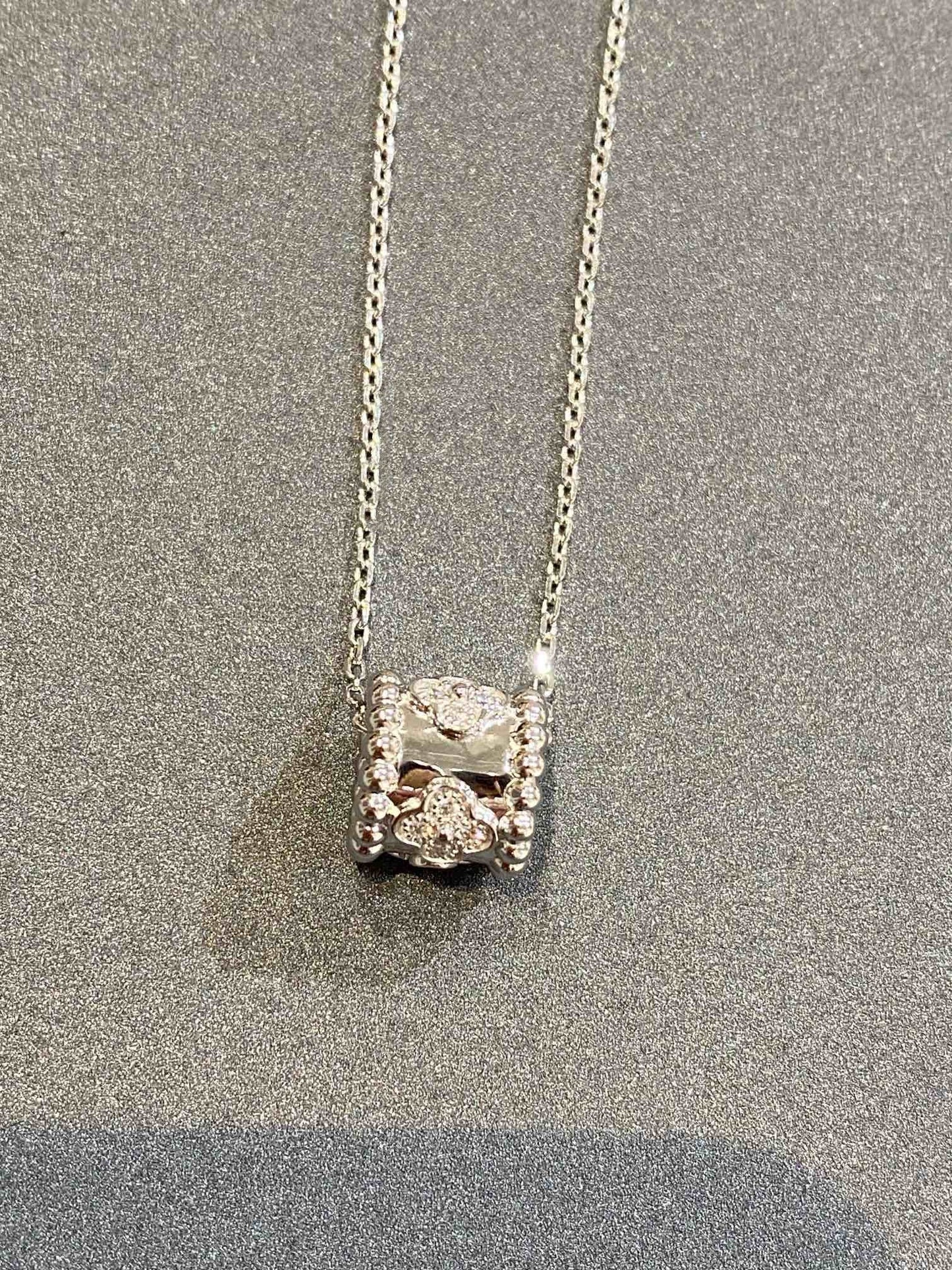 [Kincade Jewelrys]PERLEE PEDANT SIVLER DIAMOND NECKLACE