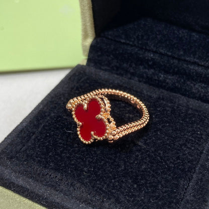 [Kincade Jewelrys] BAGUE EN OR ROSE CLOVER RIVERSIBLE