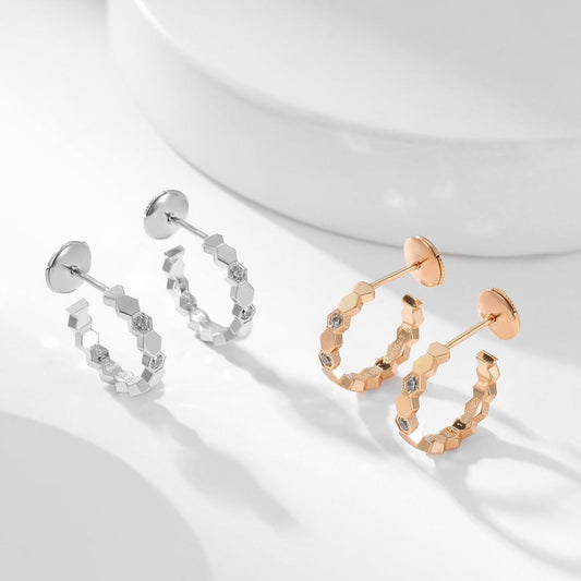 [Kincade Jewelrys]Boucles d'oreilles créoles en diamant BEE LOVE