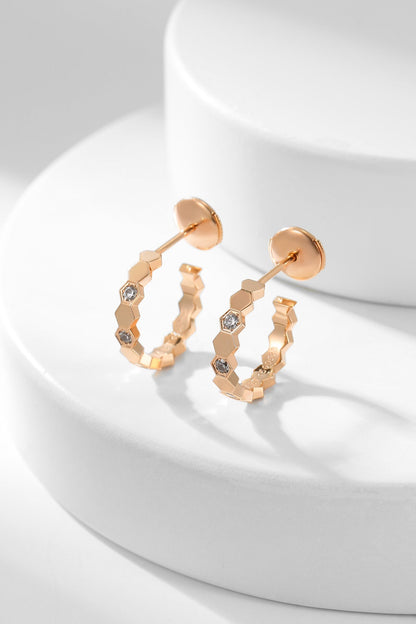 [Kincade Jewelrys]BEE LOVE DIAMOND HOOP EARRINGS