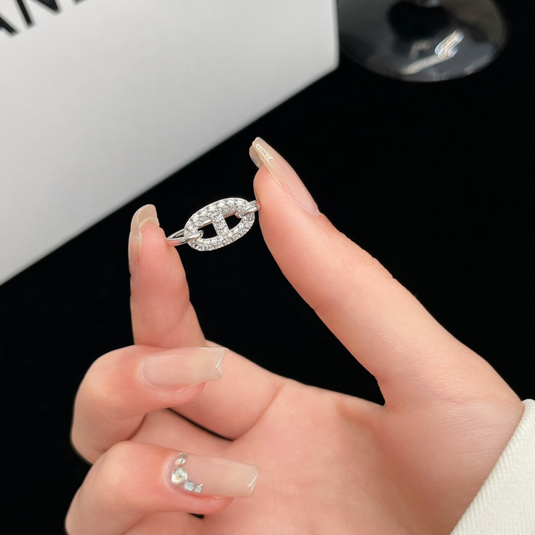 [Kincade Jewelrys]RONDE SMALL SILVER DIAMOND RING