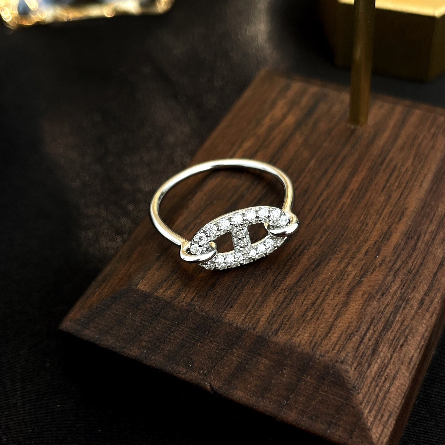[Kincade Jewelrys]RONDE SMALL SILVER DIAMOND RING