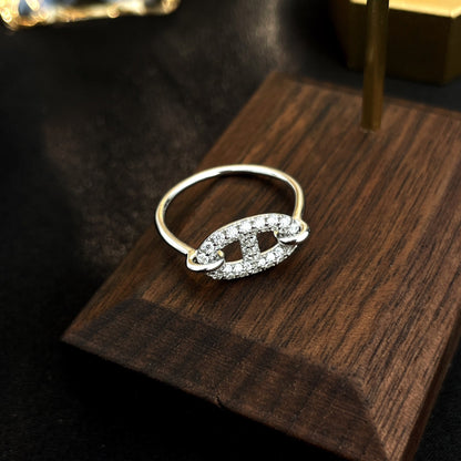 [Kincade Jewelrys]RONDE SMALL SILVER DIAMOND RING