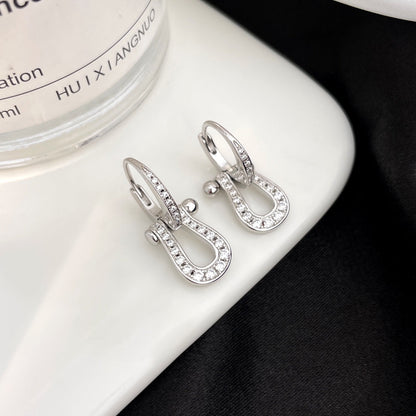 [Kincade Jewelrys]FORCE 10 FULL DIAMOND DROP EARRINGS MEDIUM MODEL