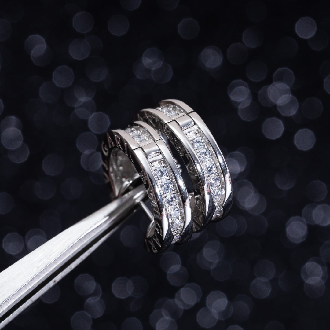 [Kincade Jewelrys]Boucles d'oreilles mini diamants en argent ZERO 1