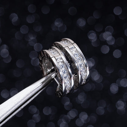 [Kincade Jewelrys]Boucles d'oreilles mini diamants en argent ZERO 1