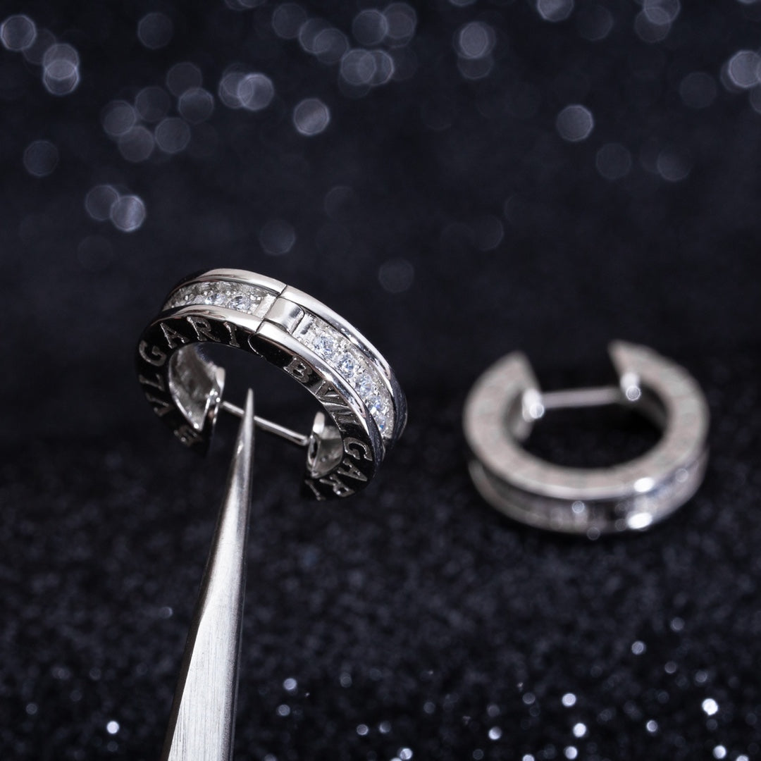 [Kincade Jewelrys]Boucles d'oreilles mini diamants en argent ZERO 1