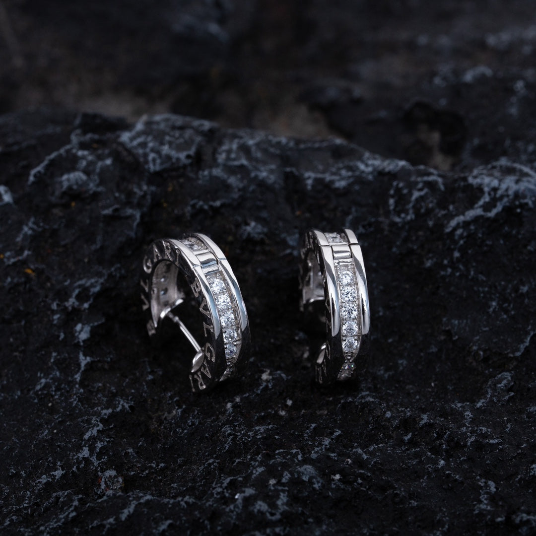[Kincade Jewelrys]Boucles d'oreilles mini diamants en argent ZERO 1