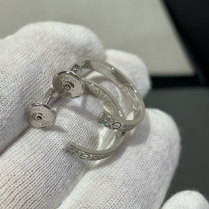 [Kincade Jewelrys]Boucles d'oreilles créoles Love Diamond en argent