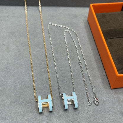 [Kincade Jewelrys] COLLIER POP H BLEU CIEL