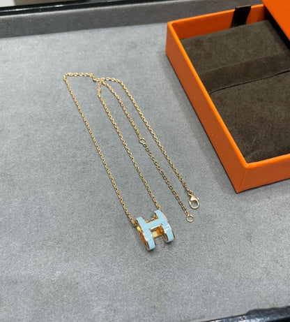 [Kincade Jewelrys] COLLIER POP H BLEU CIEL