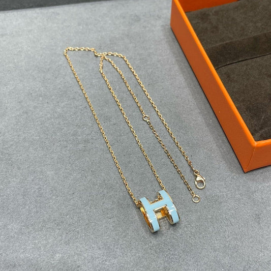 [Kincade Jewelrys] COLLIER POP H BLEU CIEL
