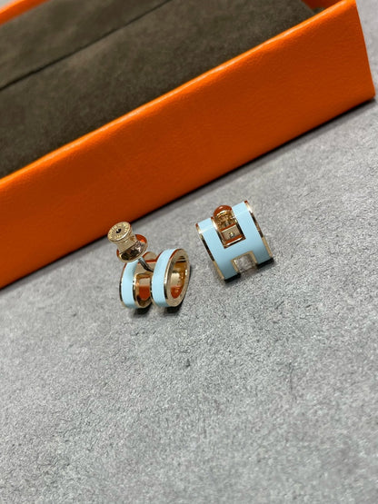 [Kincade Jewelrys]Boucles d'oreilles à tige bleu ciel POP H