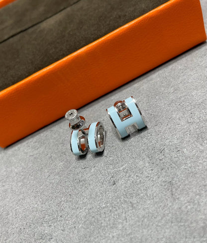 [Kincade Jewelrys]Boucles d'oreilles à tige bleu ciel POP H