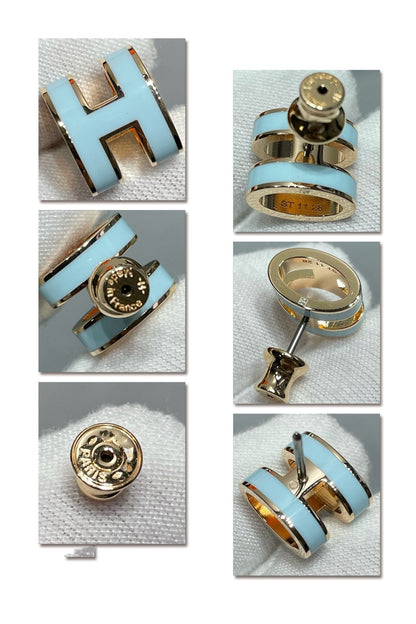 [Kincade Jewelrys]Boucles d'oreilles à tige bleu ciel POP H