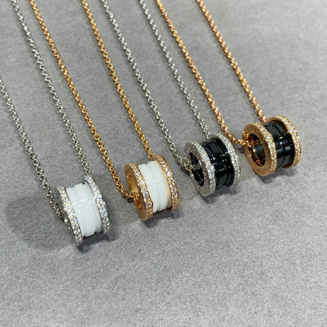 [Kincade Jewelrys]ZERO 1 DIAMOND CERAMIC NECKLACE