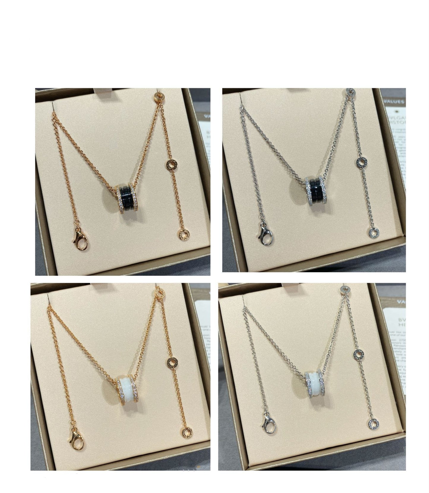 [Kincade Jewelrys]ZERO 1 DIAMOND CERAMIC NECKLACE
