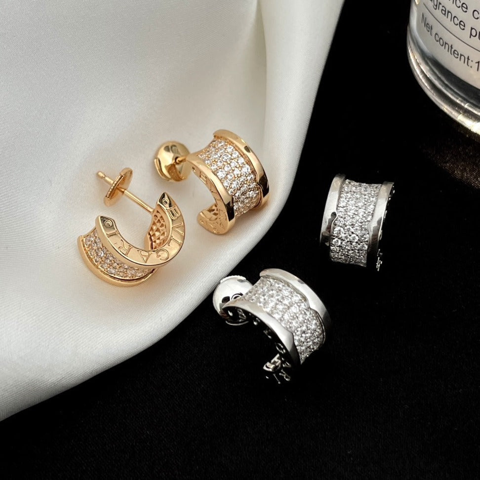 [Kincade Jewelrys]Boucles d'oreilles pavées de diamants ZERO 1