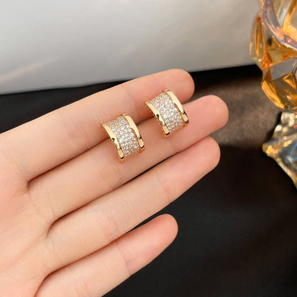 [Kincade Jewelrys]Boucles d'oreilles pavées de diamants ZERO 1