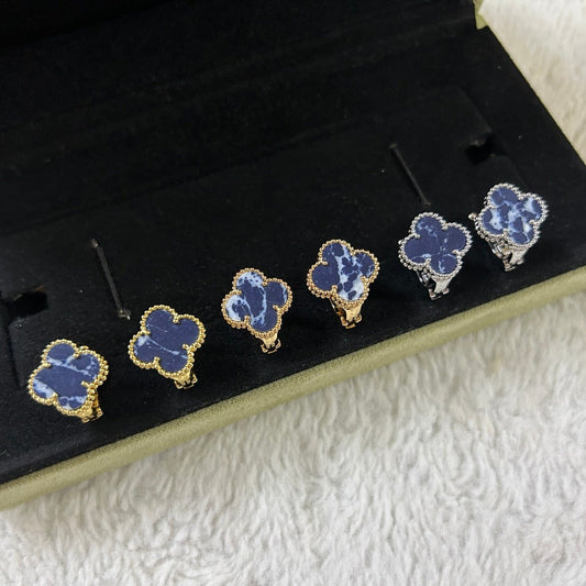 [Kincade Jewelrys]Boucles d'oreilles moyennes en pierre de trèfle