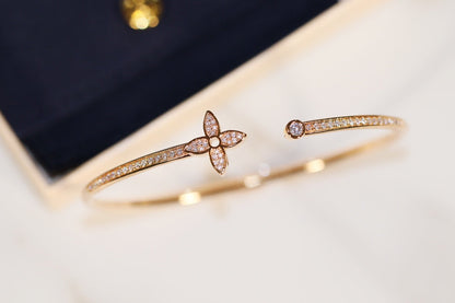 [Kincade Jewelrys] Bracelet ouvert IDYLLE en or pavé de diamants