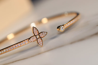 [Kincade Jewelrys] Bracelet ouvert IDYLLE en or pavé de diamants