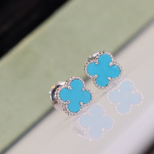 [Kincade Jewelrys]Boucles d'oreilles Clover Mini Turquoise en argent