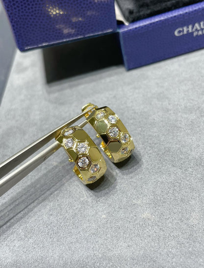 [Kincade Jewelrys]Boucles d'oreilles créoles en diamant BEE LOVE 
