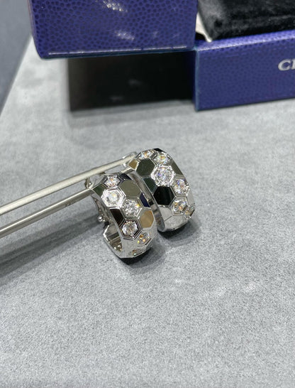 [Kincade Jewelrys]Boucles d'oreilles créoles en diamant BEE LOVE 