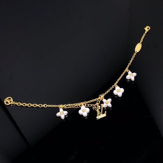 [Kincade Jewelrys] Bracelet en or avec logo 6 motifs étoile et soleil