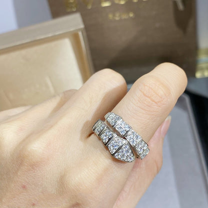 [Kincade Jewelrys] BAGUE SERPENTI ARGENT PAVÉ DIAMANTS