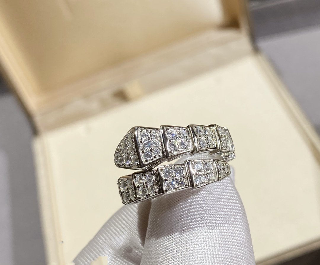 [Kincade Jewelrys] BAGUE SERPENTI ARGENT PAVÉ DIAMANTS