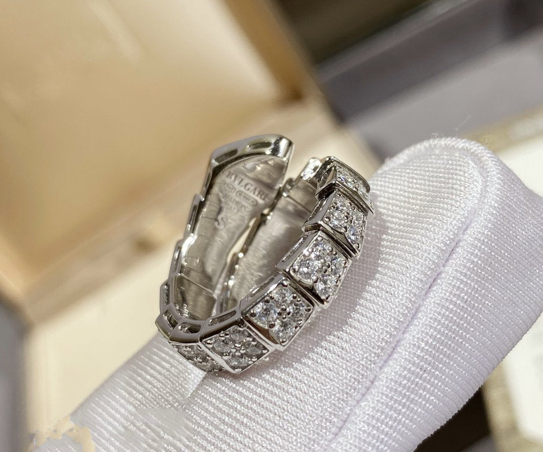 [Kincade Jewelrys] BAGUE SERPENTI ARGENT PAVÉ DIAMANTS