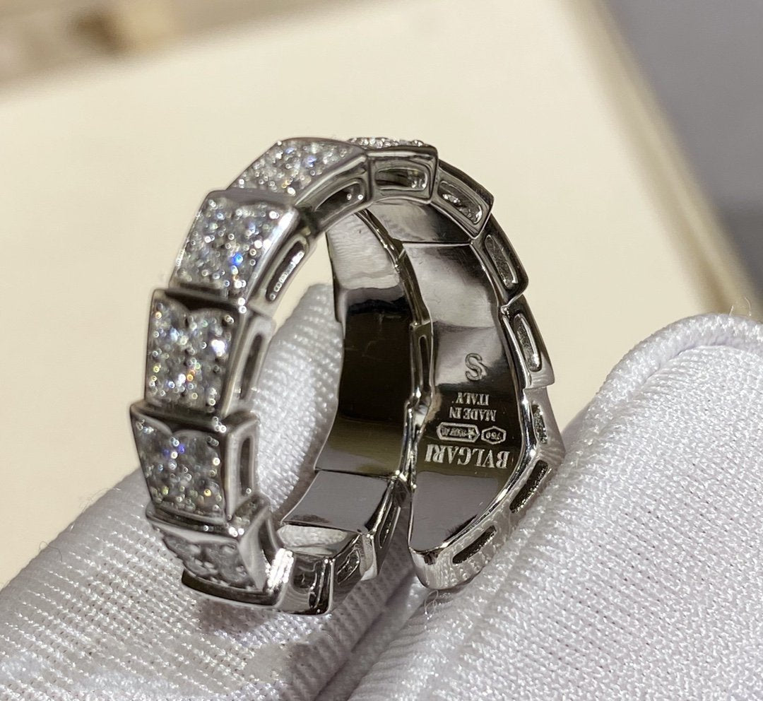 [Kincade Jewelrys] BAGUE SERPENTI ARGENT PAVÉ DIAMANTS