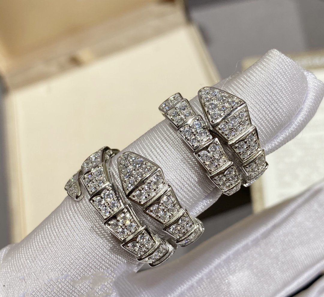 [Kincade Jewelrys] BAGUE SERPENTI ARGENT PAVÉ DIAMANTS